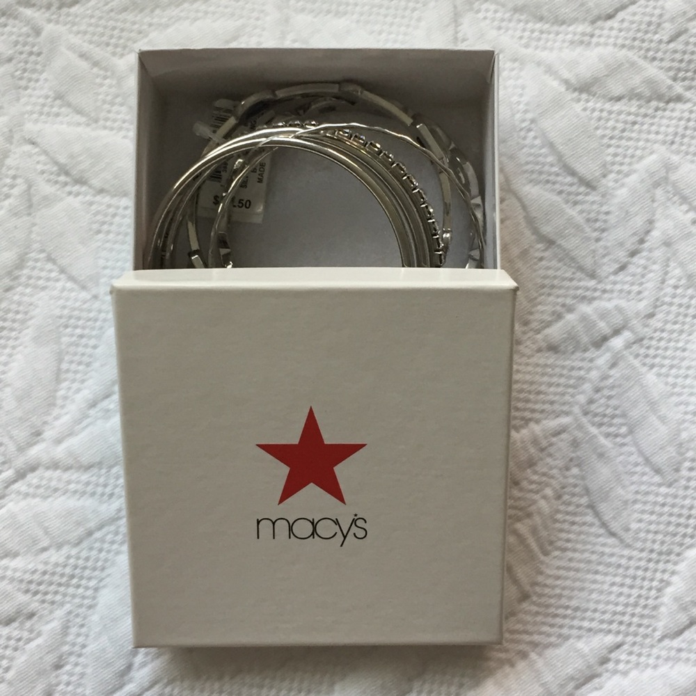 Macy’s Silver Multi-Bangle Set - Picture 6 of 6